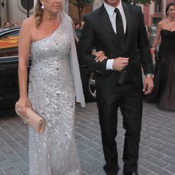 Sergio Ramos con su madre en la boda de su hermana Miriam