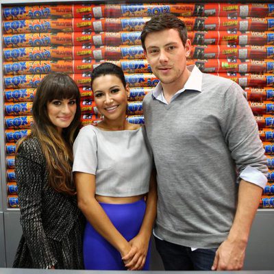 Lea Michele, Naya Rivera y Cory Monteith de 'Glee' en la Comic-Con 2012