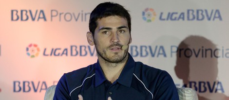 Iker Casillas durante una conferencia ofrecida en Caracas