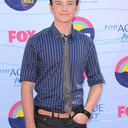 Chris Colfer posa en la gala Teen Choice Awards 2012