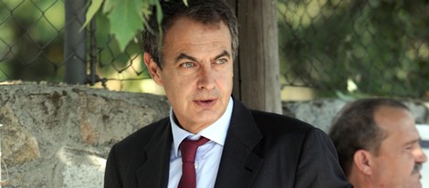 José Luis Rodríguez Zapatero en la capilla ardiente de Gregorio Peces-Barba