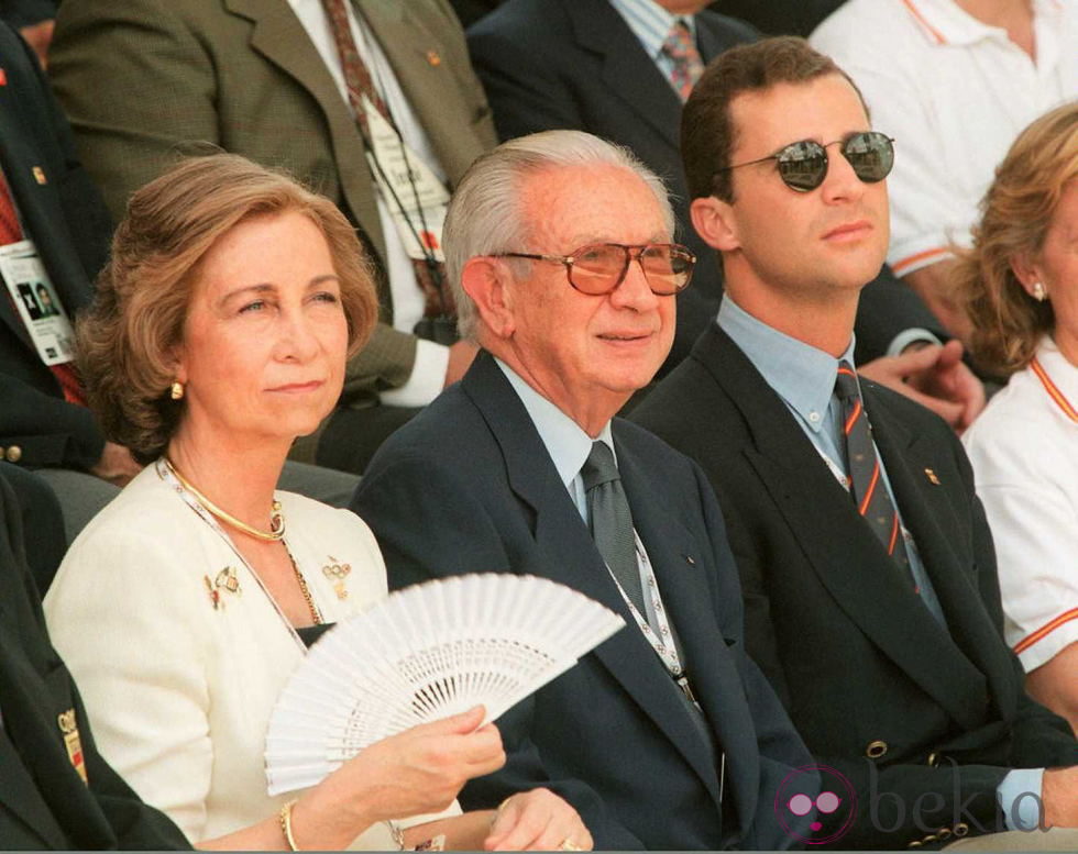 La Reina Sofía, Samaranch y el Príncipe Felipe en Atlanta 96