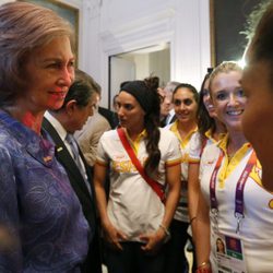 La Reina Sofía en la recepción al equipo olímpico español de Londres 2012