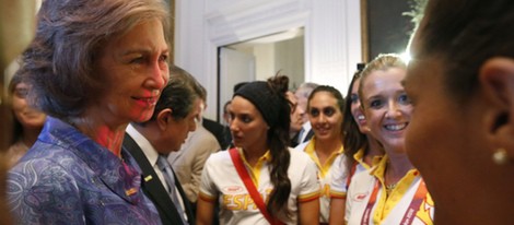La Reina Sofía en la recepción al equipo olímpico español de Londres 2012