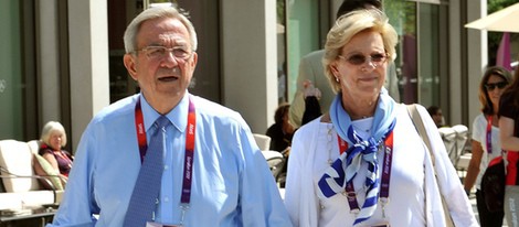 Constantino y Ana María de Grecia en el Parque Olímpico de Londres 2012