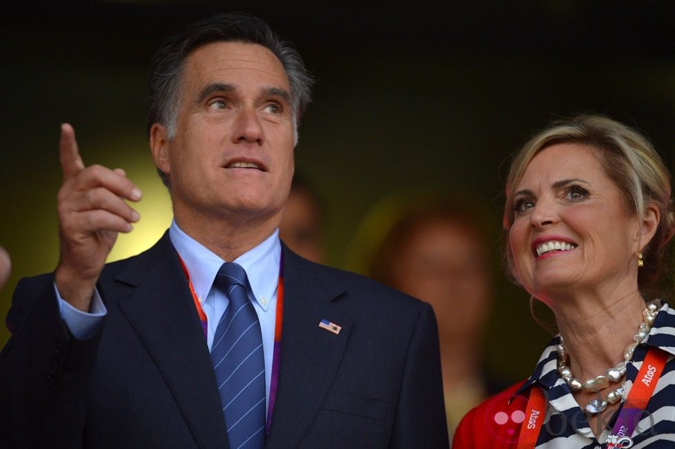 Mitt Romney y su mujer Ann en la ceremonia de inauguración de los Juegos Olímpicos