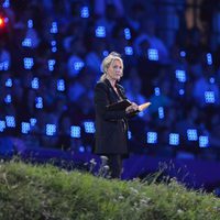 JK Rowling en la ceremonia de inauguración de los Juegos Olímpicos