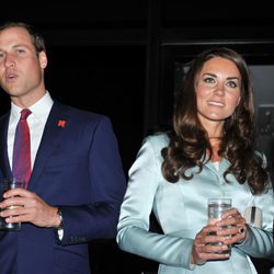 El Príncipe Guillermo y Kate Middleton en la ceremonia de inauguración de los Juegos Olímpicos