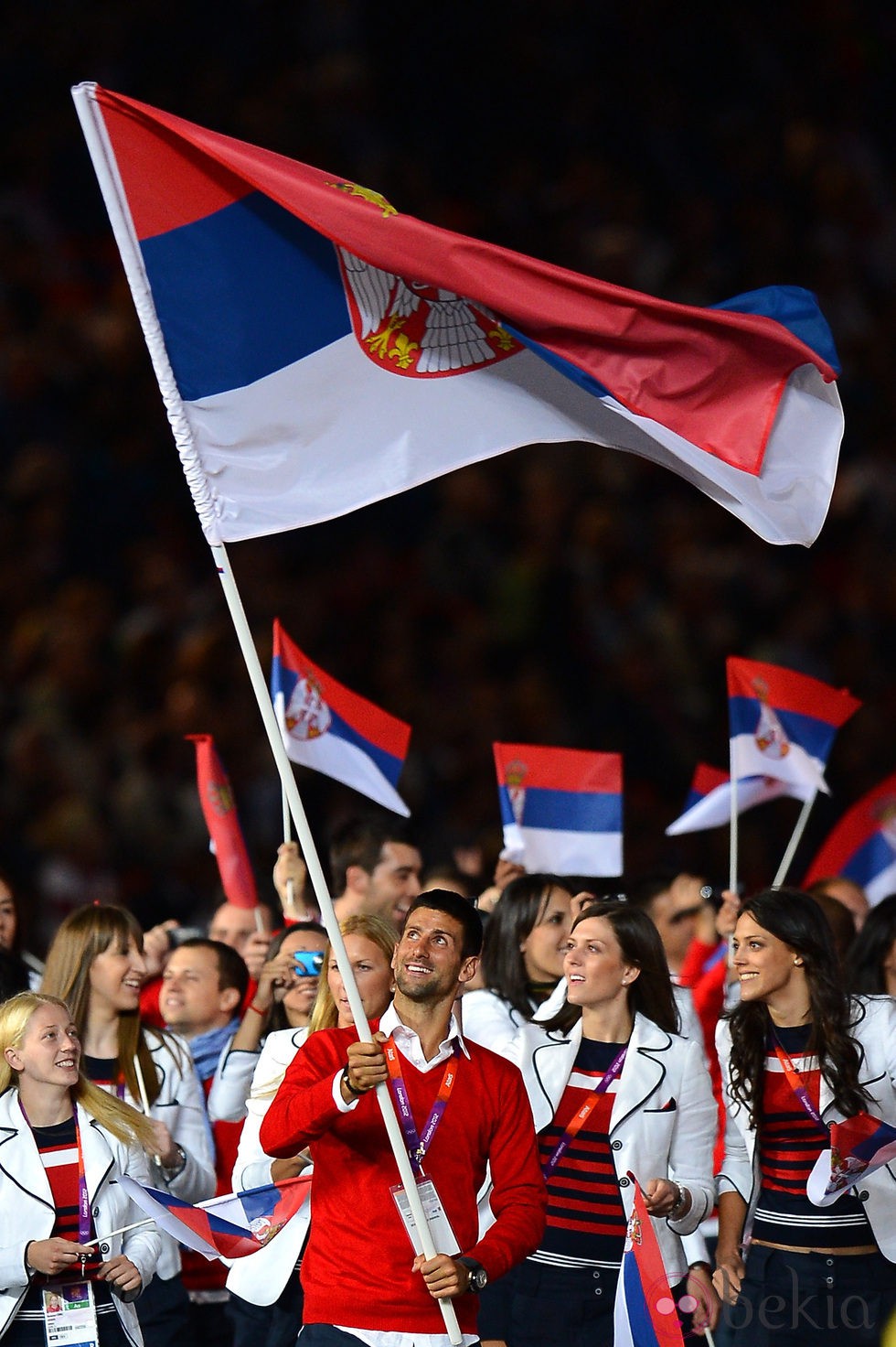 Novak Djokovic en la ceremonia de inauguración de los Juegos Olímpicos