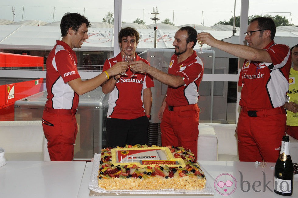 Fernando Alonso celebra su 31 cumpleaños en el GP de Hungría 2012