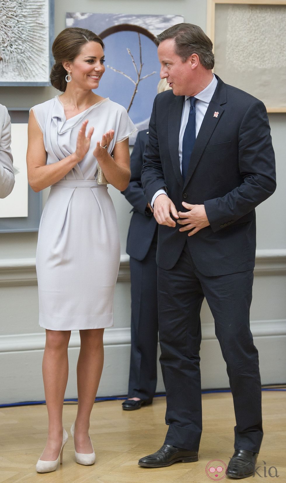 La Duquesa de Cambridge y David Cameron en la gala de la Royal Art Academy