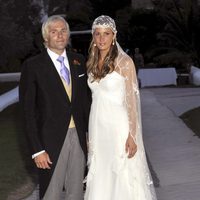 Santiago Cañizares y Mayte García el día de su boda