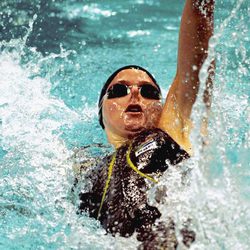 Charlene Wittstock en una competición de natación de Sidney 2000