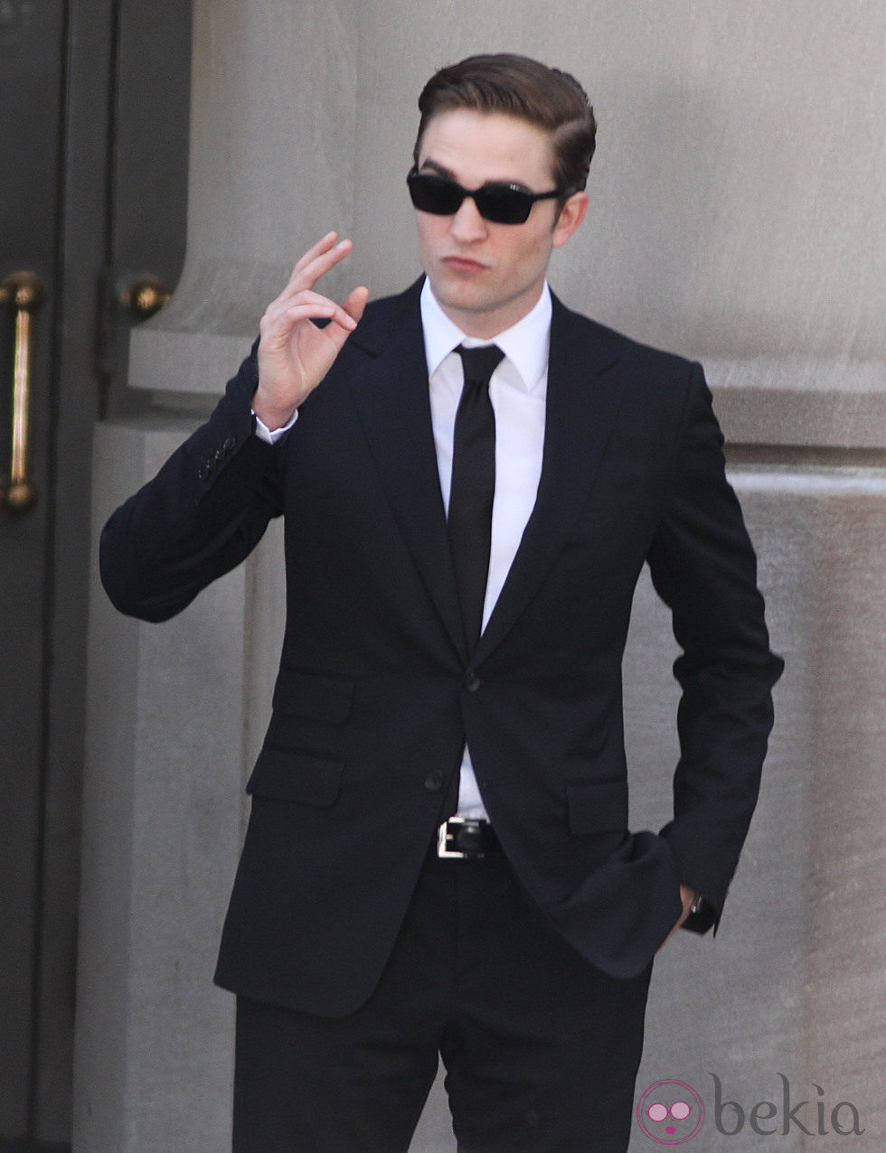 Robert Pattinson durante el rodaje de 'Cosmopolis'