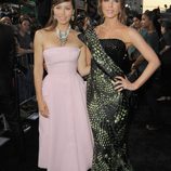 Jessica Biel y Kate Beckinsale en el estreno de 'Desafío total' en Los Angeles
