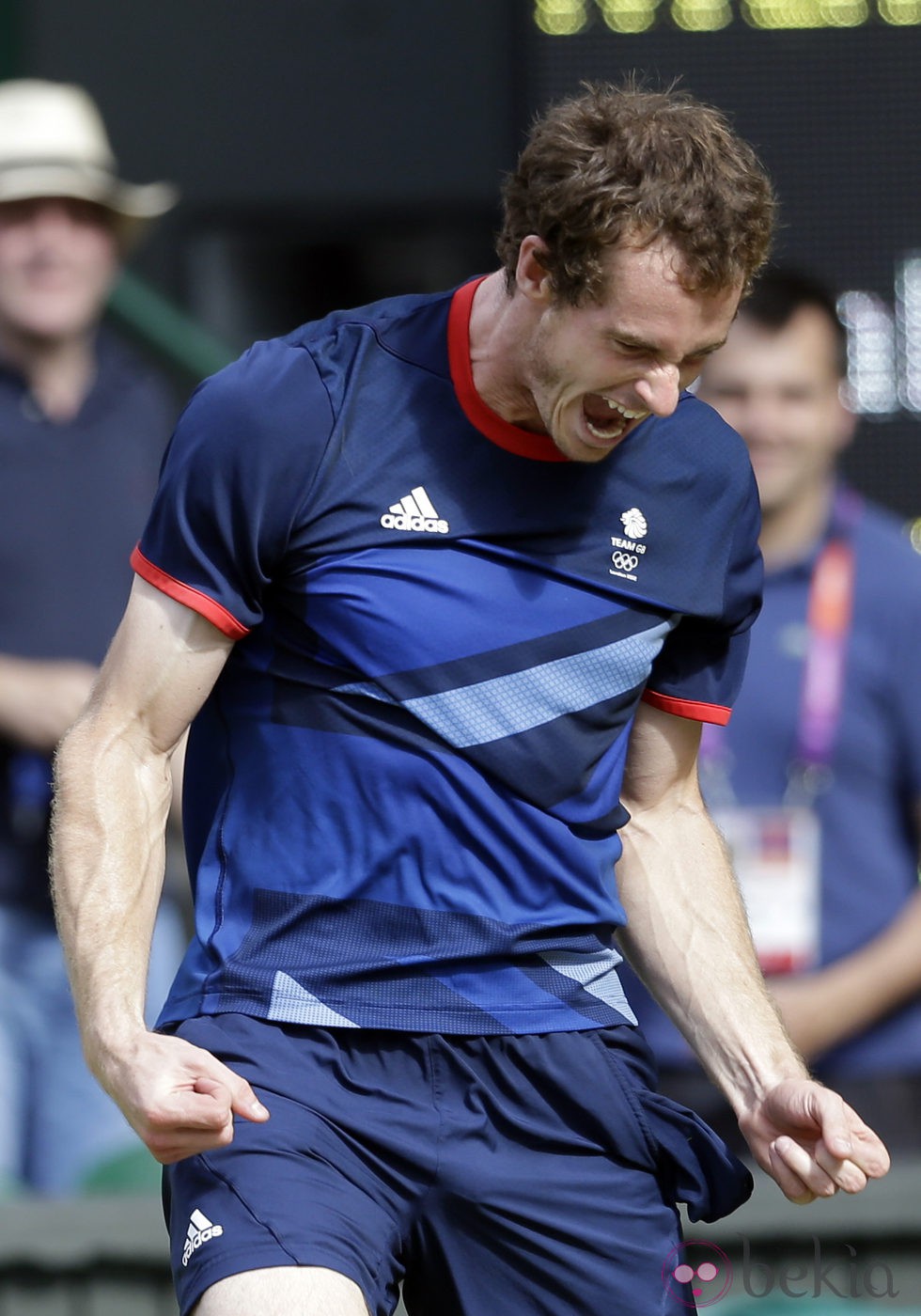 Andy Murray celebra su oro olímpico en Londres 2012