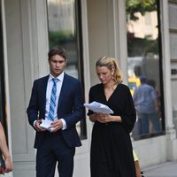 Blake Lively y Chace Crawford en un descanso del rodaje de la sexta temporada de 'Gossip Girl'