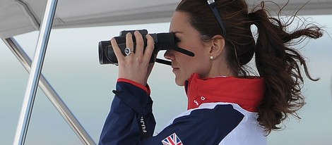 La Duquesa de Cambridge sigue la vela en Londres 2012