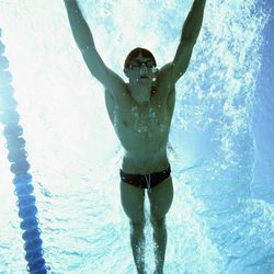 Imagen submarina de Michael Phelps nadando en 2003