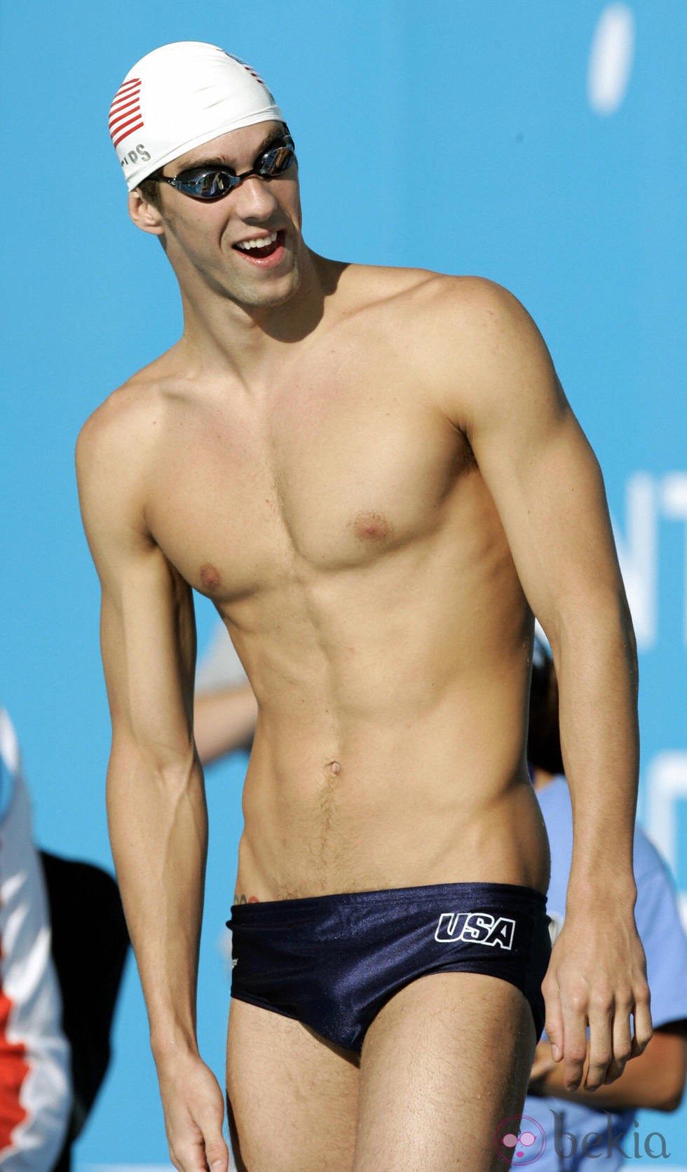 Michael Phelps en bañador en 2005.
