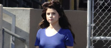 Selena Gomez en un descanso del rodaje de la película 'Feed The Dog'