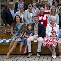 La Familia Real Danesa en la recepción ofrecida a los deportistas en Londres 2012