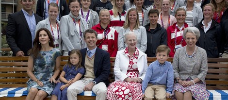 La Familia Real Danesa en la recepción ofrecida a los deportistas en Londres 2012