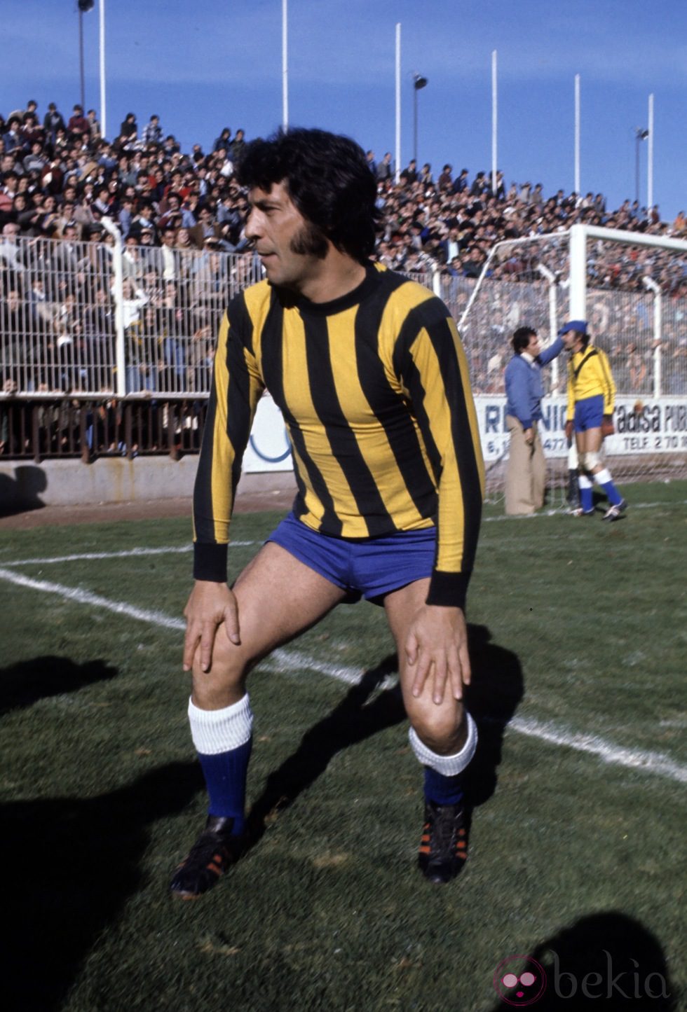Sancho Gracia durante un partido de fútbol en la década de los 70