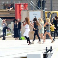Las Spice Girls repasan la coreografía en el ensayo de su actuación en la ceremonia de clausura de los JJ.OO de Londres 2012
