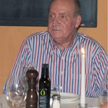 El Rey Juan Carlos, durante su cena con Rafa Nadal