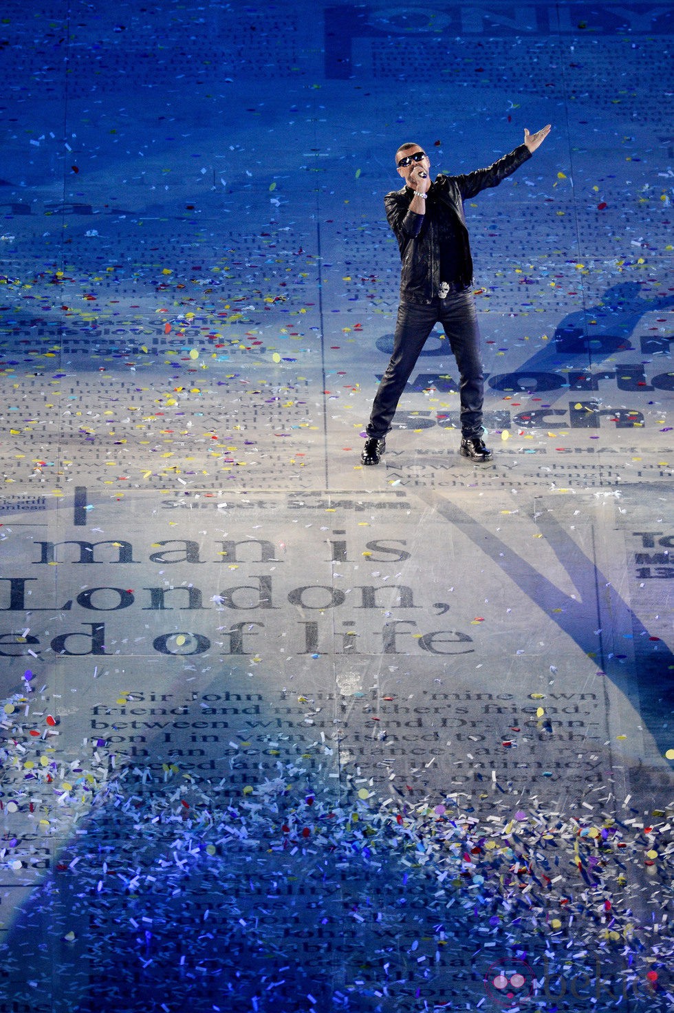 George Michael en la clausura de Londres 2012