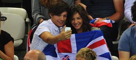 Louis Tomlinson y su novia Eleanor Calder en los Juegos Olímpicos 2012