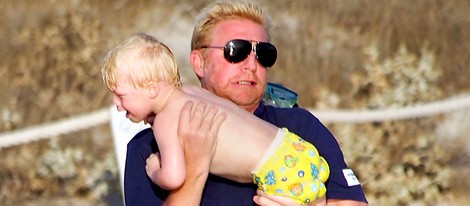 Boris Becker junto a su hijo Amadeus en Formentera