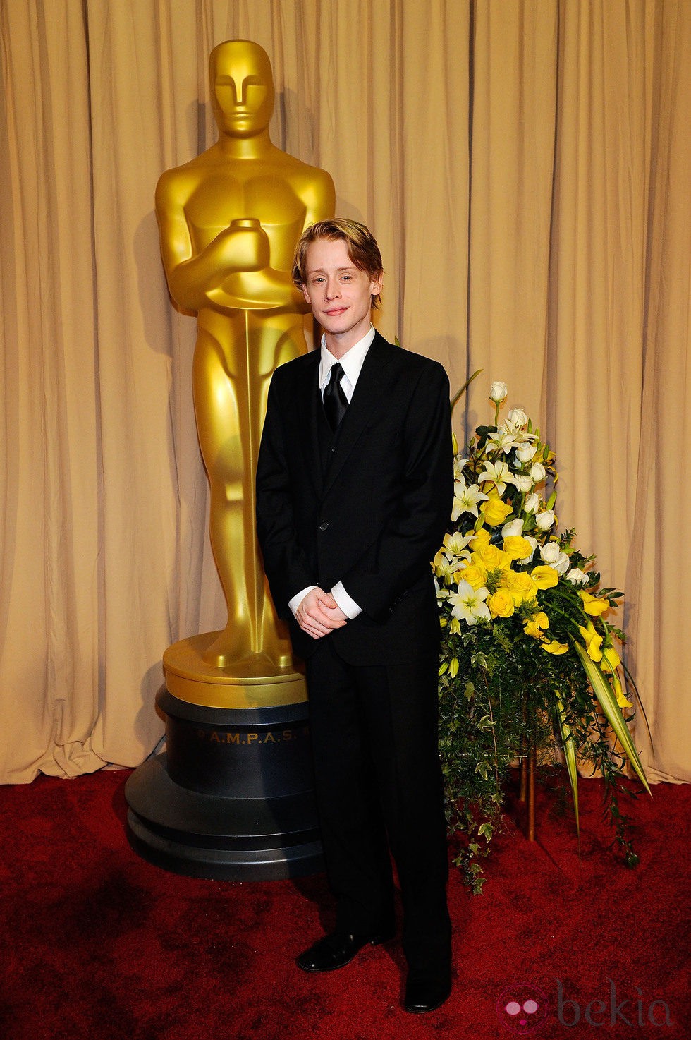 Macaulay Culkin en la sala de prensa de la ceremonia de los Oscars