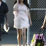Selena Gomez en un descanso del rodaje de 'Feed the Dog'