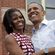Barack y Michelle Obama, muy cómplices durante un acto de la campaña electoral