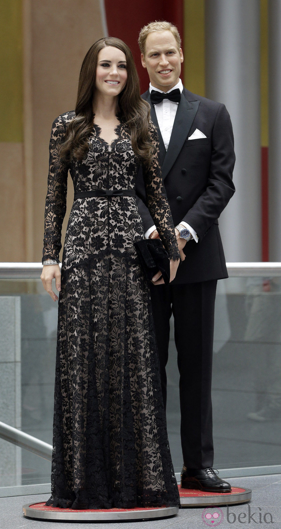 Figuras de cera del Príncipe Guillermo de Inglaterra y Kate Middleton