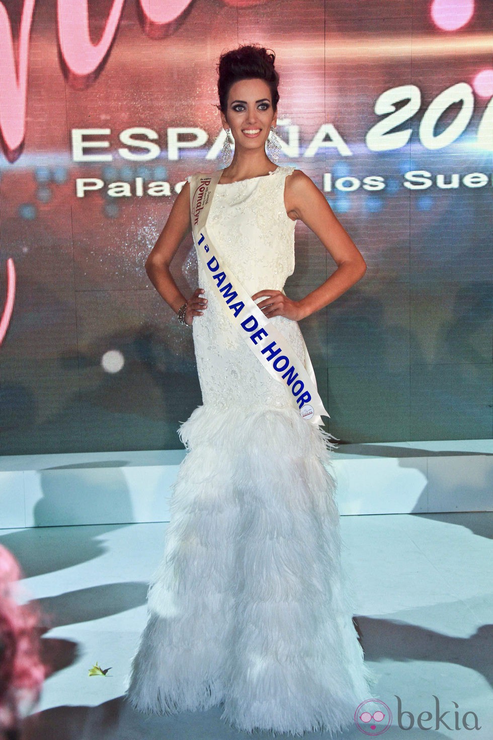 Aranzazu Godoy, representante de España durante la ceremonia final de Miss Mundo 2012