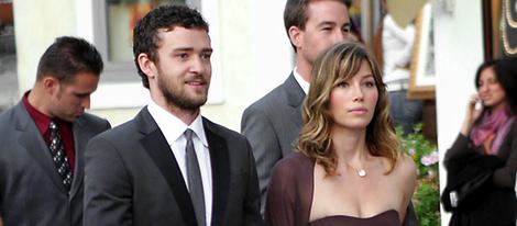 Justin Timberlake y Jessica Biel en la boda de unos amigos