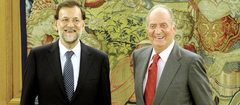 Mariano Rajoy y el Rey Don Juan Carlos se reúnen en Zarzuela