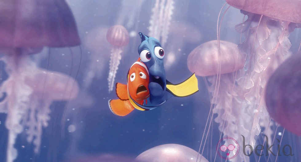 Dory y Nemo en la película 'Buscando a Nemo'