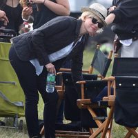 Naomi Watts en un descanso del rodaje de 'Diana'