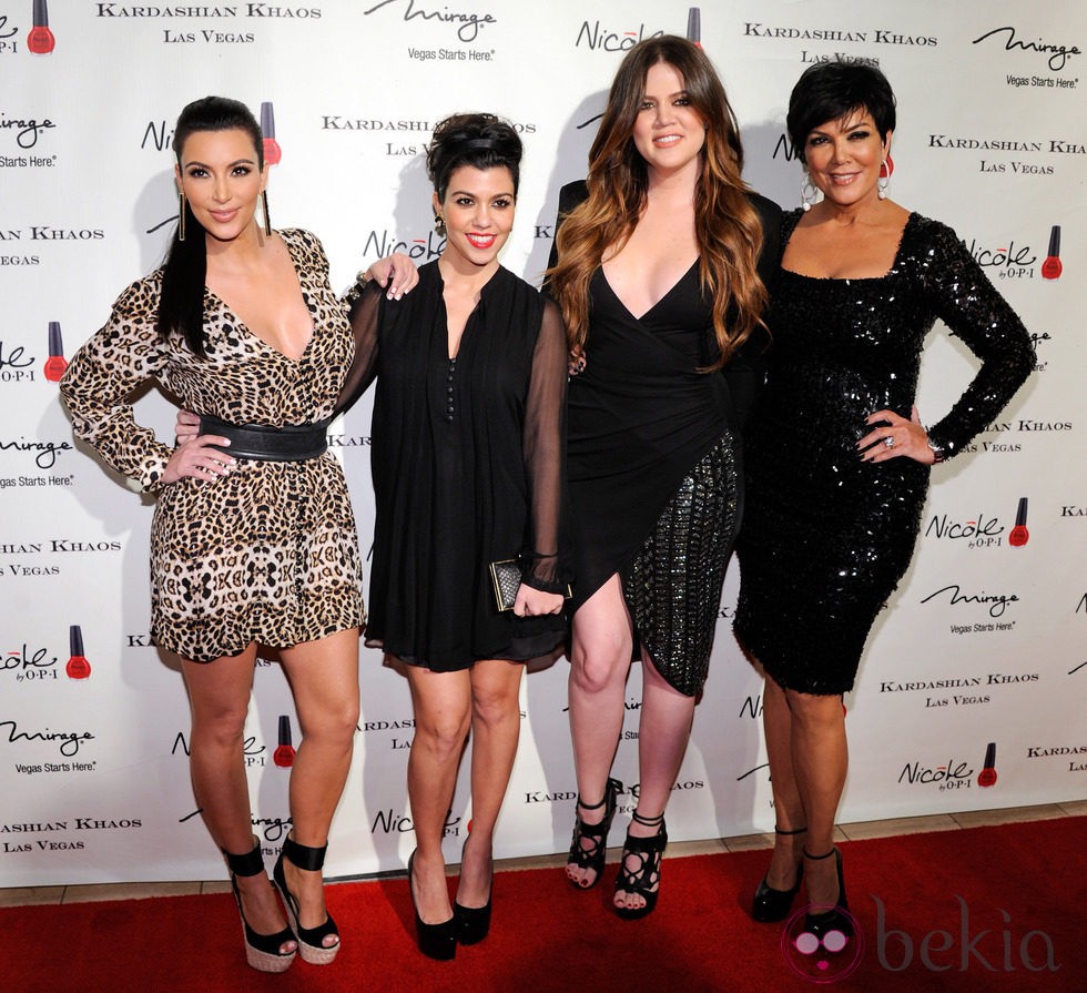 Kourtney, Kim y Khloe Kardashian y Kris Jenner en Las Vegas