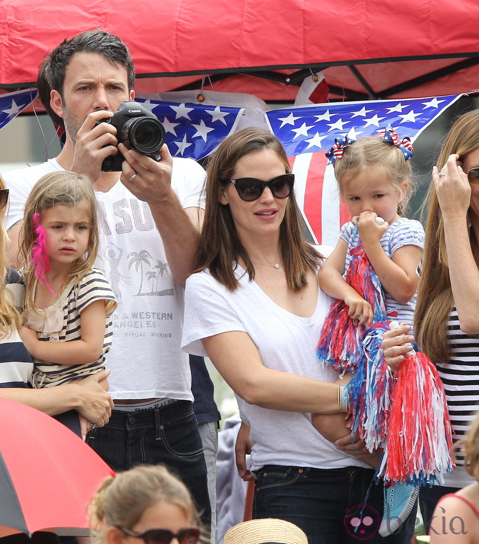 Ben Affleck y Jennifer Garner con su hija Seraphina Affleck