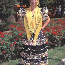 Terelu Campos vestida de flamenca durante su juventud