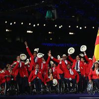 La abanderada de España y la delegación en la apertura de los Juegos Paralímpicos de Londres 2012