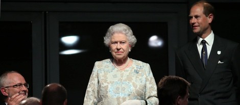 La Reina Isabel y el Príncipe Eduardo en la apertura de los Juegos Paralímpicos de Londres 2012