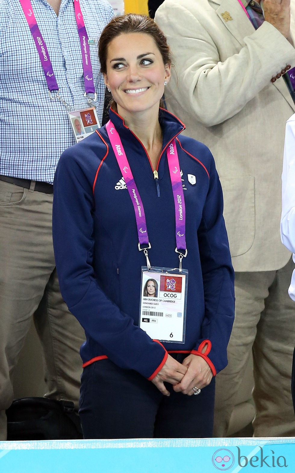 Kate Middleton en una prueba de natación de los Juegos Paralímpicos de Londres 2012