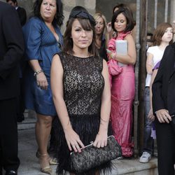 Tamara García en la boda de Toño Sanchís