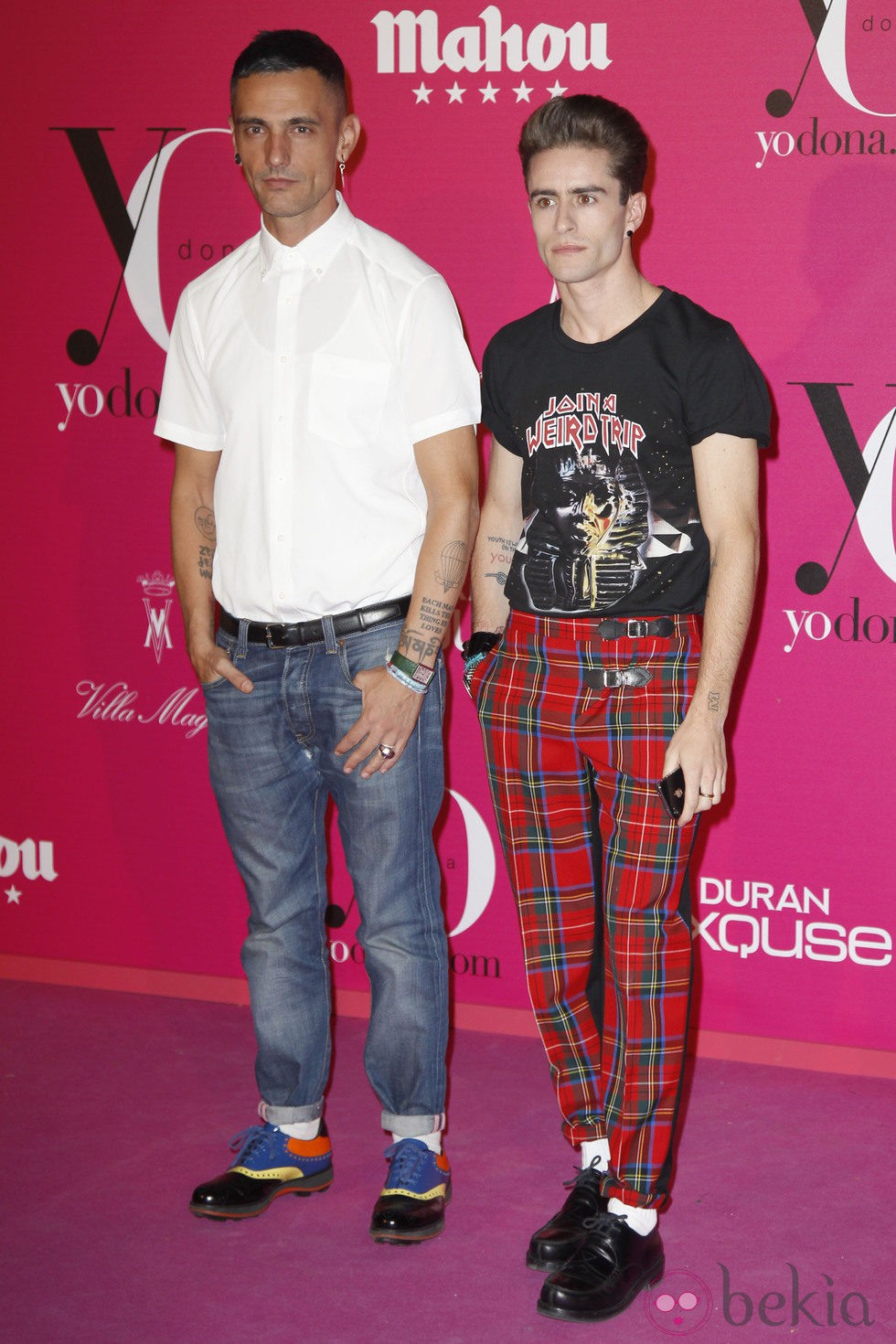 David Delfín y Pelayo Díaz en la fiesta Yo Dona de la Fashion Week Madrid